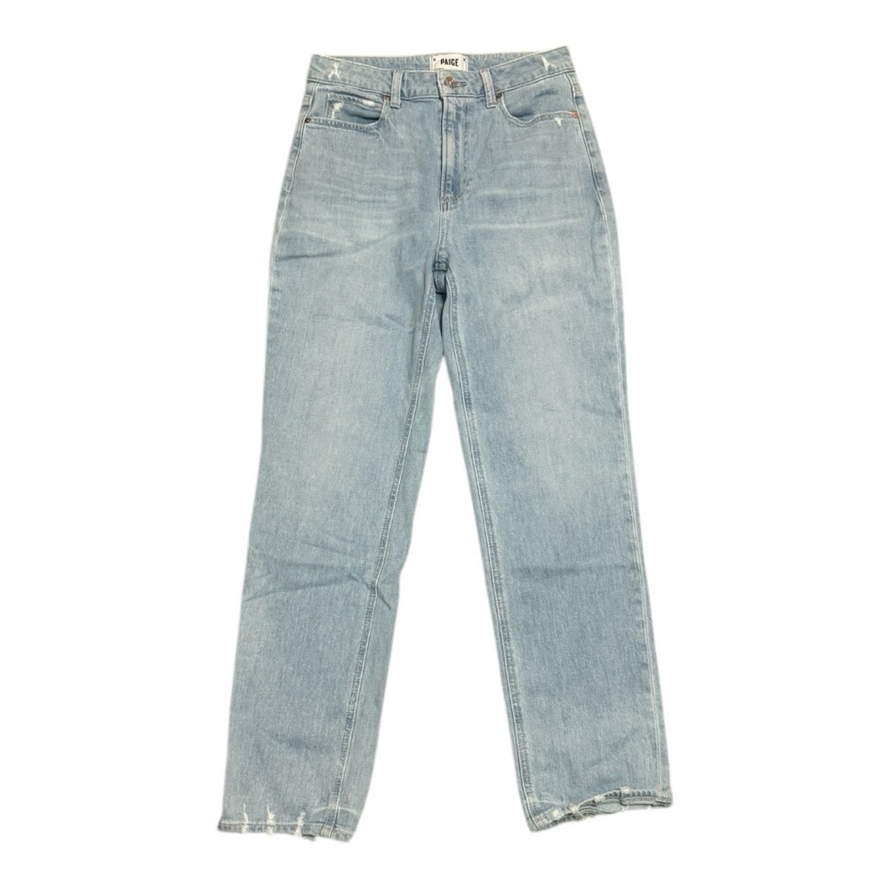PAIGE Noella High Rise Light Blue Straight Leg Jeans Designer Denim 26 Ankle - Picture 5 of 10